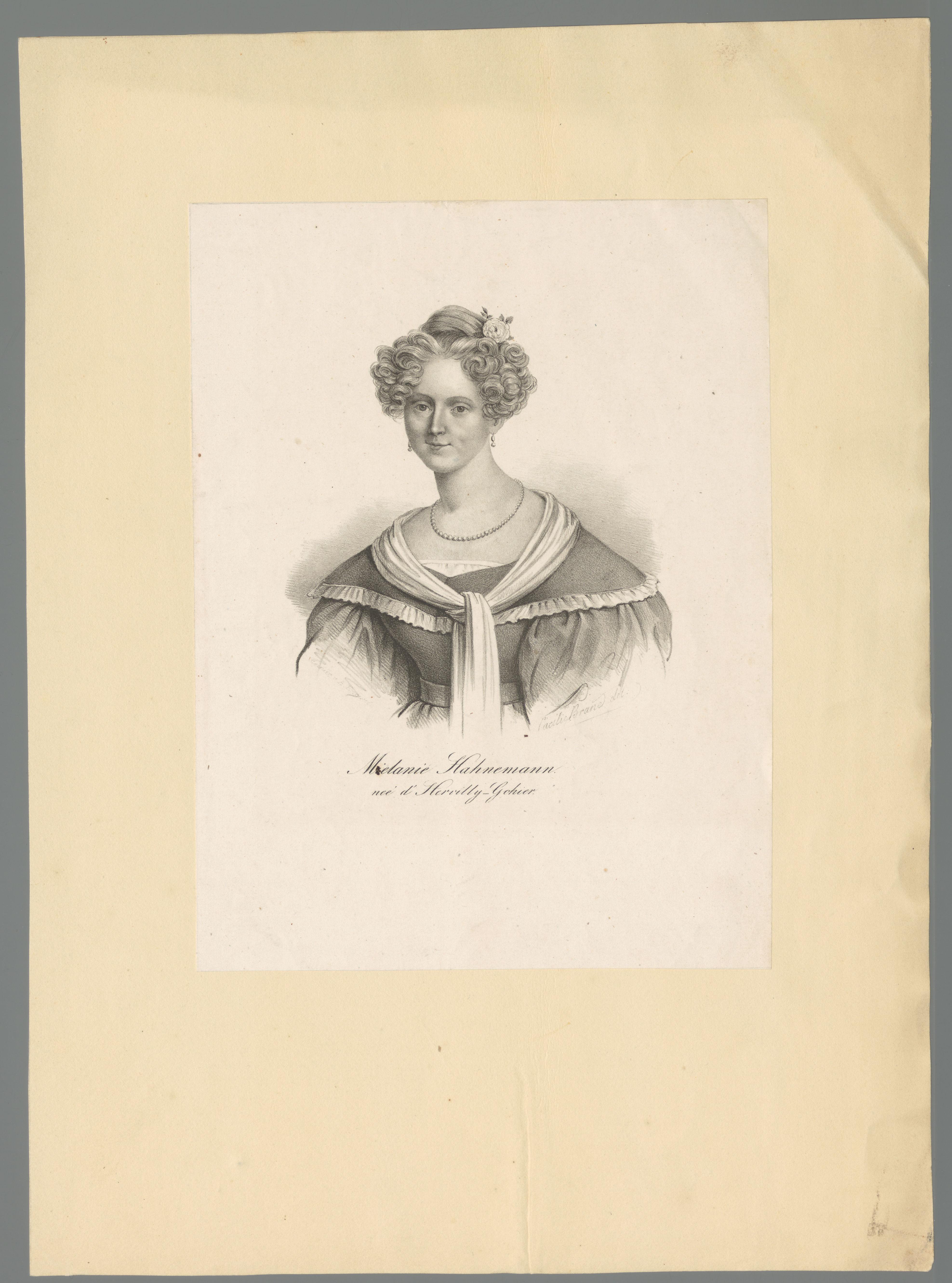 Portret van Mélanie Hahnemann by Cäcilie Brandt