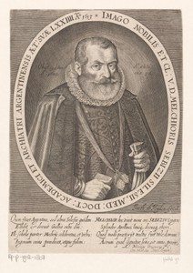 Portret van Melchior Sebisch op 86-jarige leeftijd