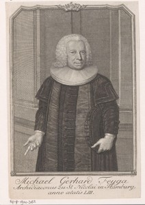 Portret van Michael Gerhard Feyga op 53-jarige leeftijd