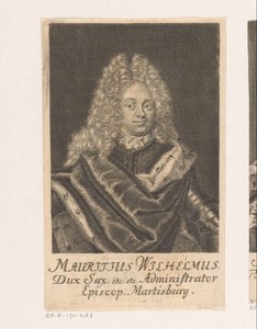 Portret van Moritz Wilhelm von Sachsen-Merseburg