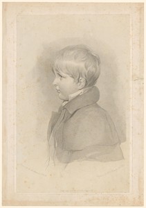Portret van Napoleon II als kind, in profiel