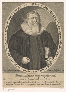Portret van Nicodemus Lappe op 64-jarige leeftijd