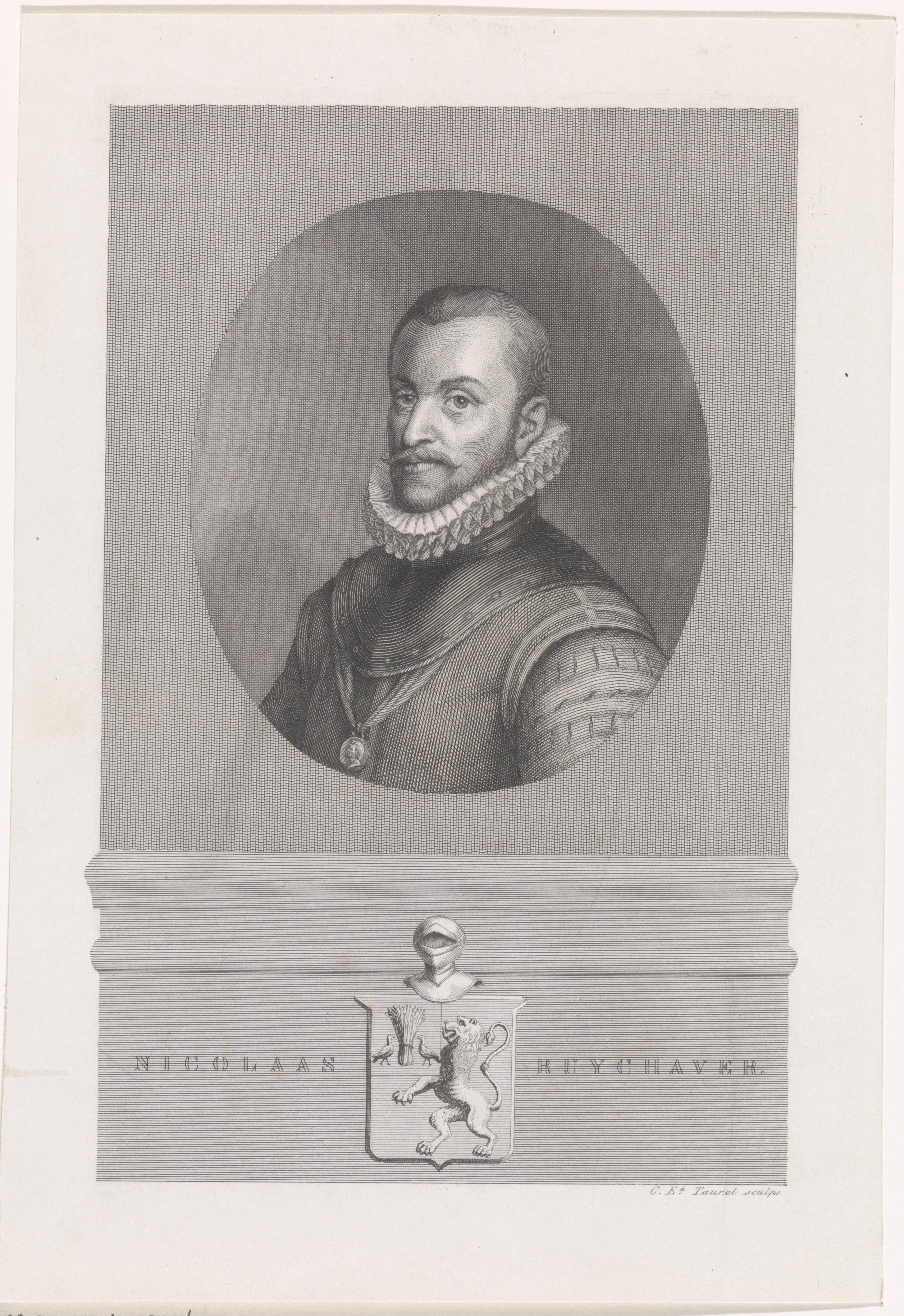 Portret van Nicolaas Ruychaver by Edouard Taurel