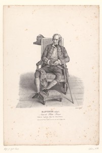 Portret van Nicolas Baptiste aîné als Capitaine in de komedie Les Deux Frères
