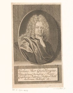 Portret van Nicolaus Hieronymus Gundling