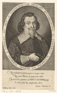Portret van Nicolaus Rittershausen op 45-jarige leeftijd