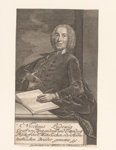 Portret van Nikolaus Ludwig von Zinzendorf
