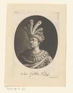 Portret van onbekende leider van een oorspronkelijk Amerikaans volk