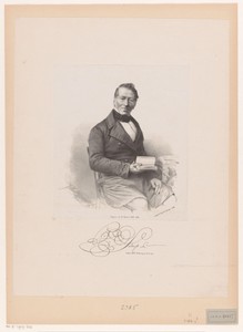 Portret van onderwijzer P. van der Schaft