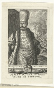 Portret van Osman Pascha als generaal van Turkse troepen