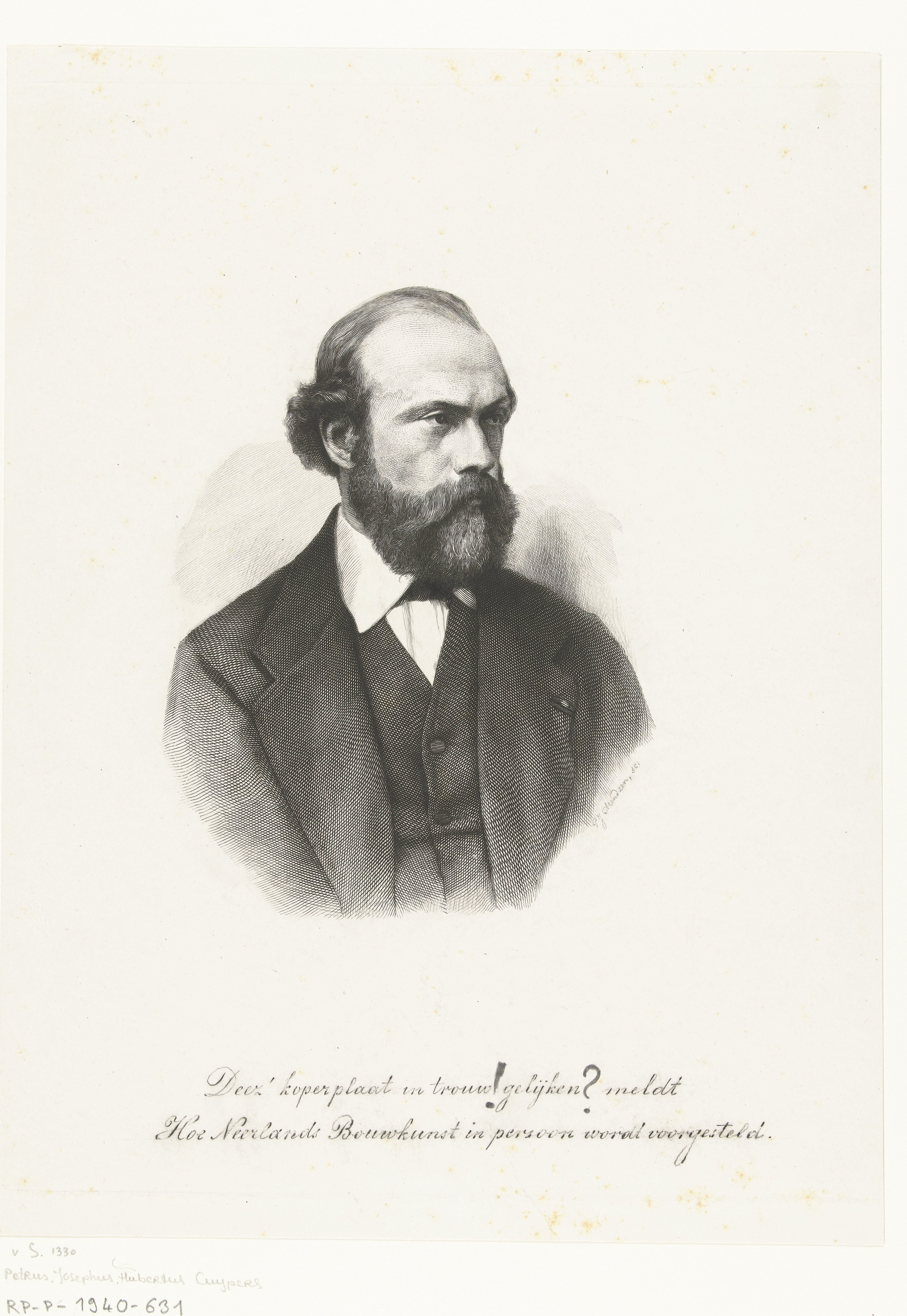 Portret van P.J.H. Cuypers by Petrus Johannes Arendzen