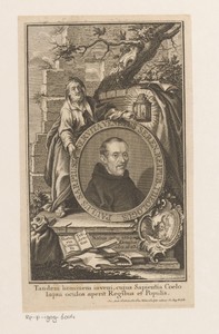 Portret van Paolo Sarpi, vastgehouden door Diogenes