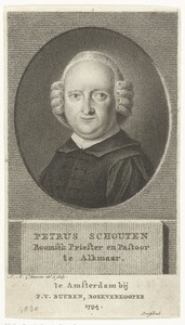 Portret van pastoor Petrus Schouten