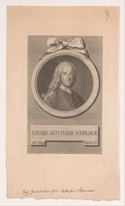 Portret van Paul Gottlieb Werlhof
