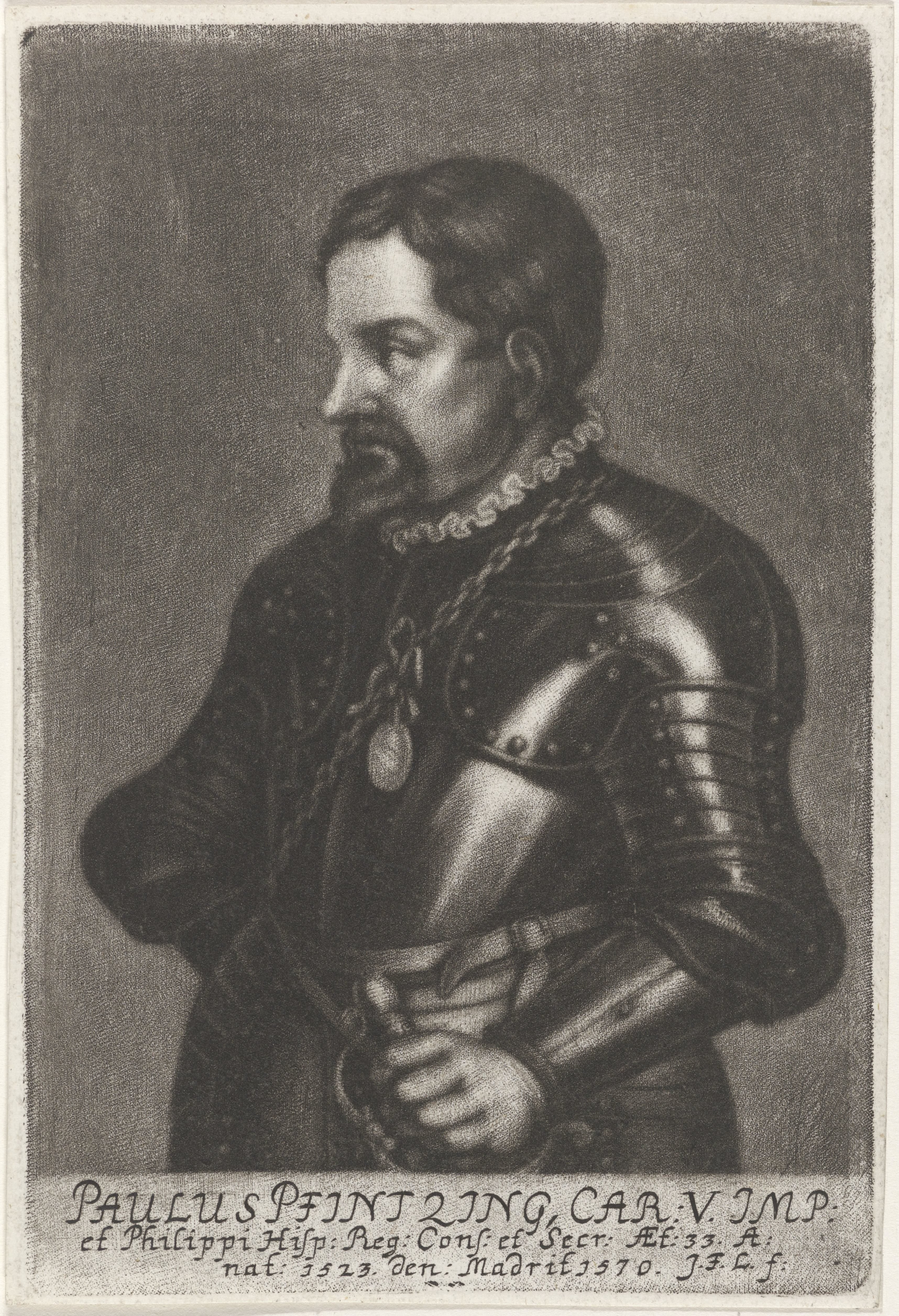 Portret van Paul Pfinzing by Johann Friedrich Leonard
