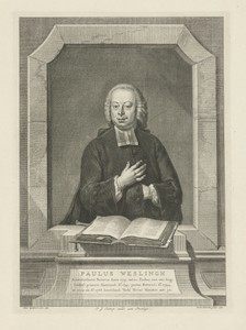 Portret van Paulus Weslingh op 50-jarige leeftijd
