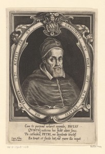 Portret van paus Gregorius XV op 67-jarige leeftijd