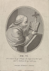 Portret van paus Pius VI