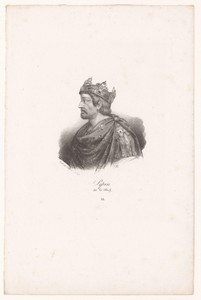 Portret van Pepijn de Korte, koning der Franken
