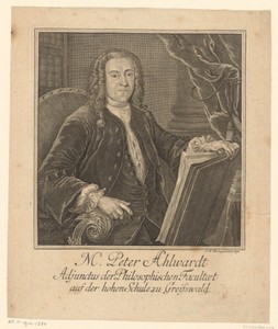 Portret van Peter Ahlwardt