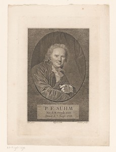 Portret van Peter Frederik Suhm
