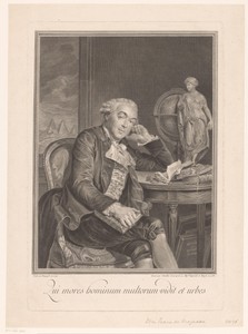 Portret van Peter III van Portugal in zijn studiekamer