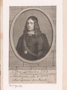 Portret van Peter Lambeck op 36-jarige leeftijd