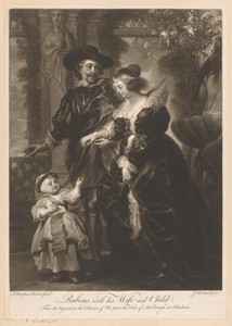 Portret van Peter Paul Rubens, Hélène Fourment en hun zoon Frans of Pieter Paul