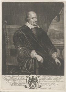 Portret van Peter Roose zittend in een fauteuil