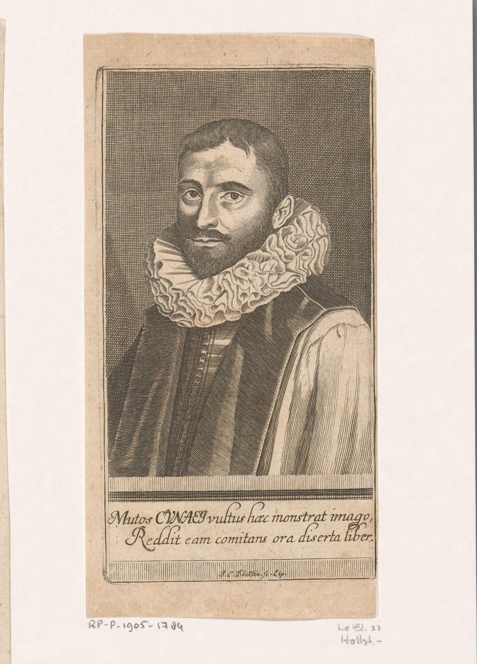 Portret van Petrus Cunaeus by Johann Christoph Boecklin