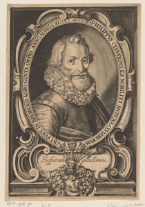 Portret van Philipp Cluver op 40-jarige leeftijd