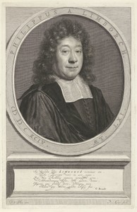 Portret van Philippus van Limborch op 61-jarige leeftijd