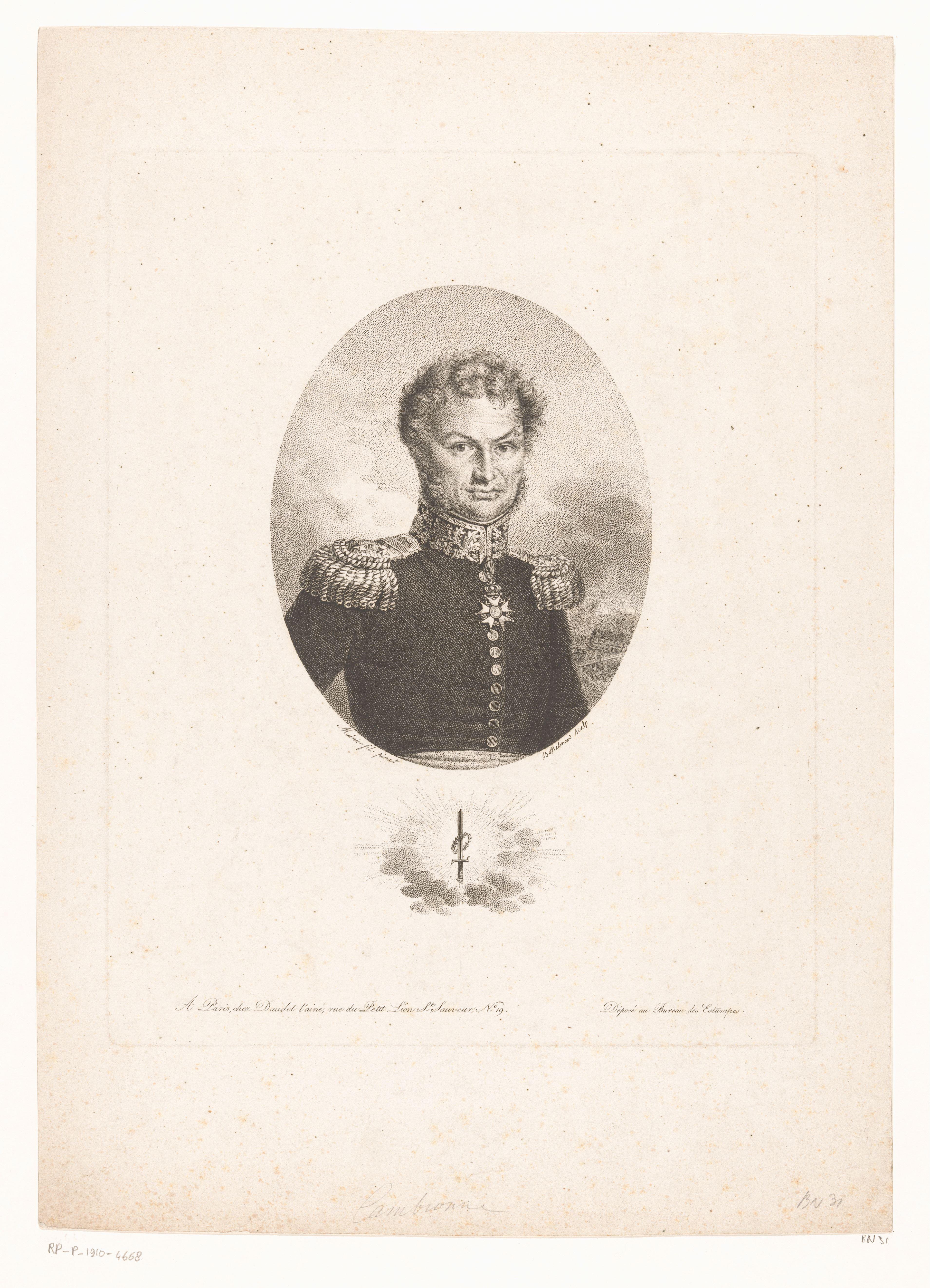 Portret van Pierre Cambronne by A. Bosselman