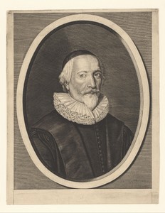 Portret van Pierre du Moulin op 74-jarige leeftijd