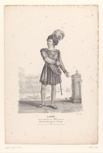 Portret van Pierre Lafon als Don Pèdre in de tragedie Pierre de Portugal