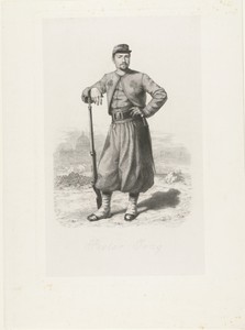 Portret van Pieter Janszoon Jong als pauselijk zouaaf