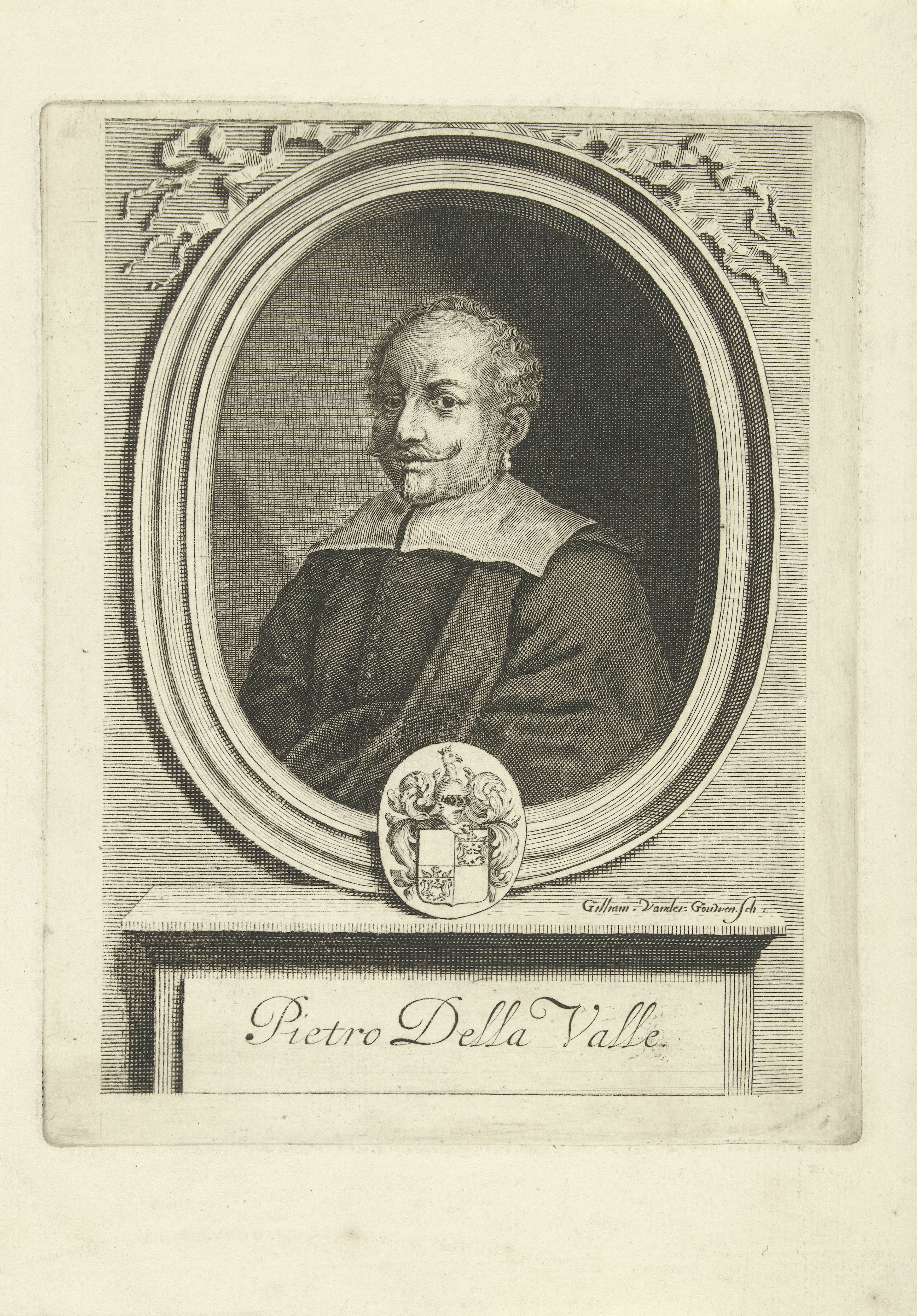 Portret van Pietro della Valla by Gilliam van der Gouwen