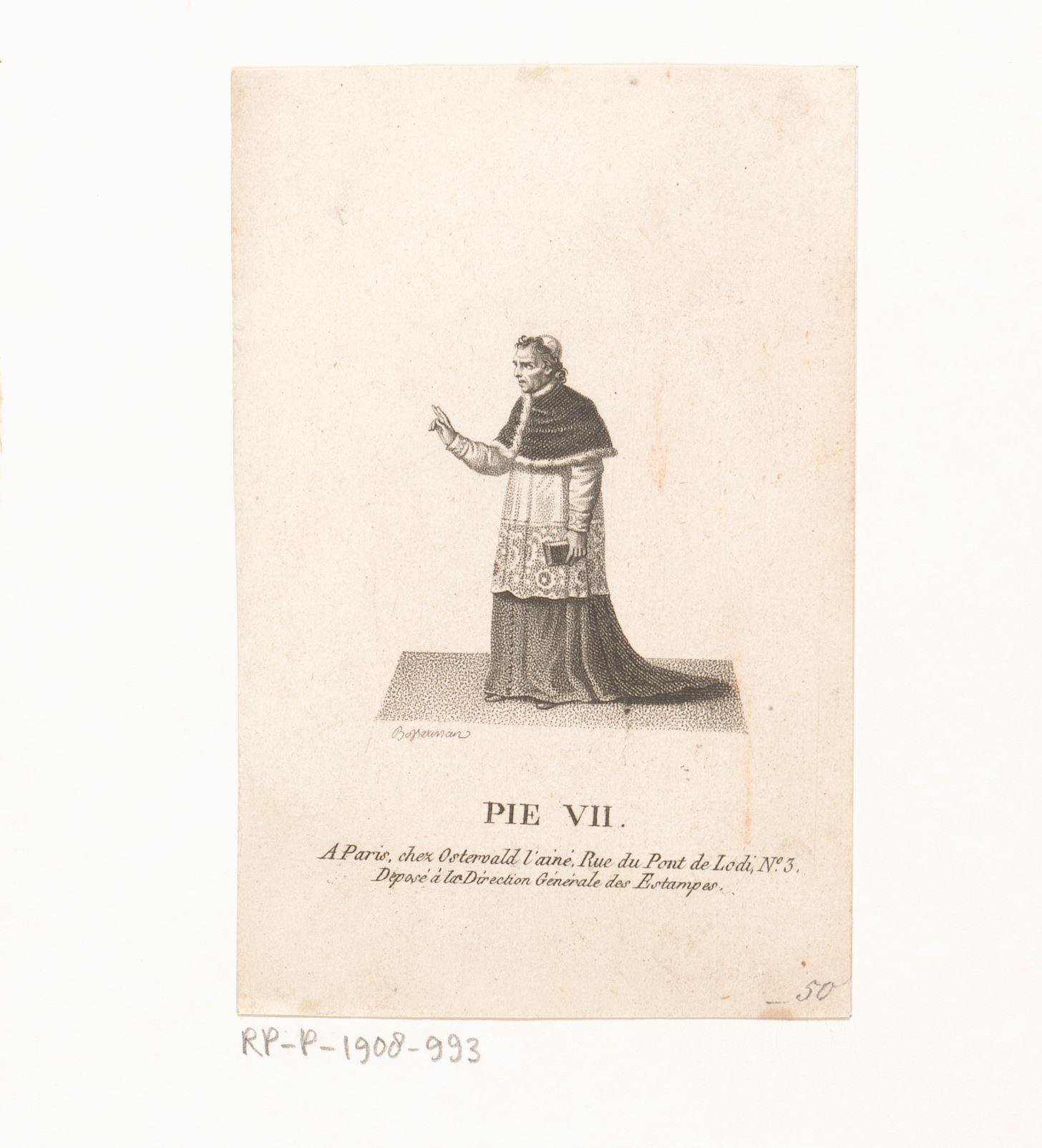 Portret van Pius VII by A. Bosselman