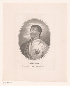 Portret van Pomarre Koning van Tahiti