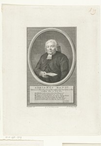 Portret van predikant Adrianus Mandt