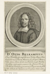 Portret van predikant Otto Belcampius in ovaal