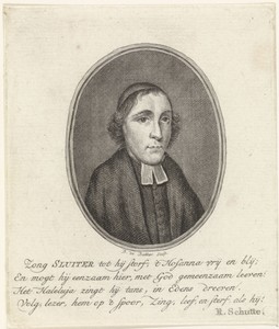 Portret van predikant Willem Sluiter