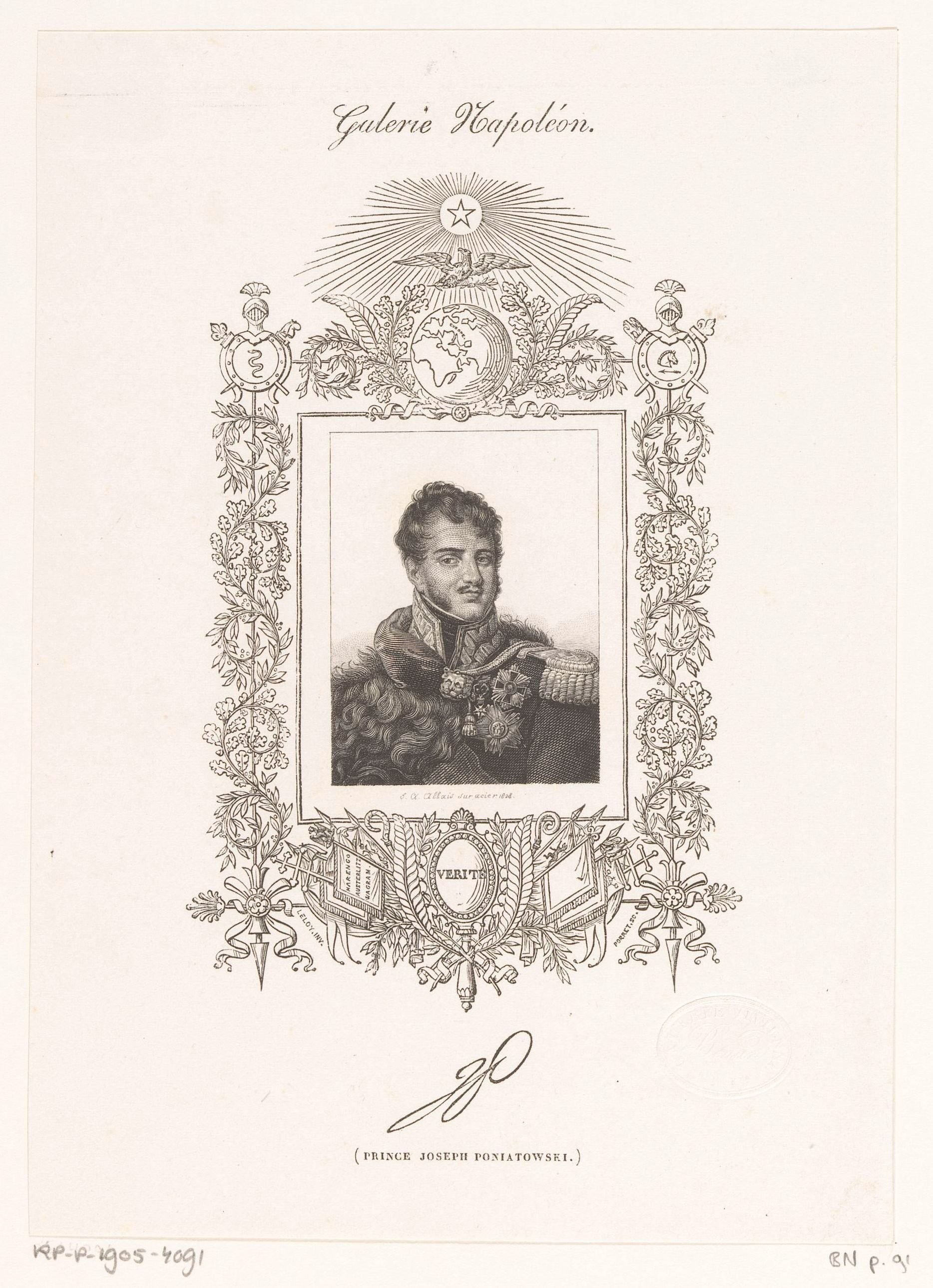 Portret van prins Józef Poniatowski by Jean Alexandre Allais