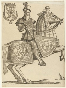 Portret van Reinout III van Brederode te paard