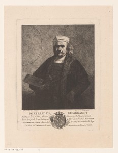 Portret van Rembrandt van Rijn met twee cirkels