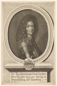 Portret van Rudolf August Braunschweig-Lüneburg