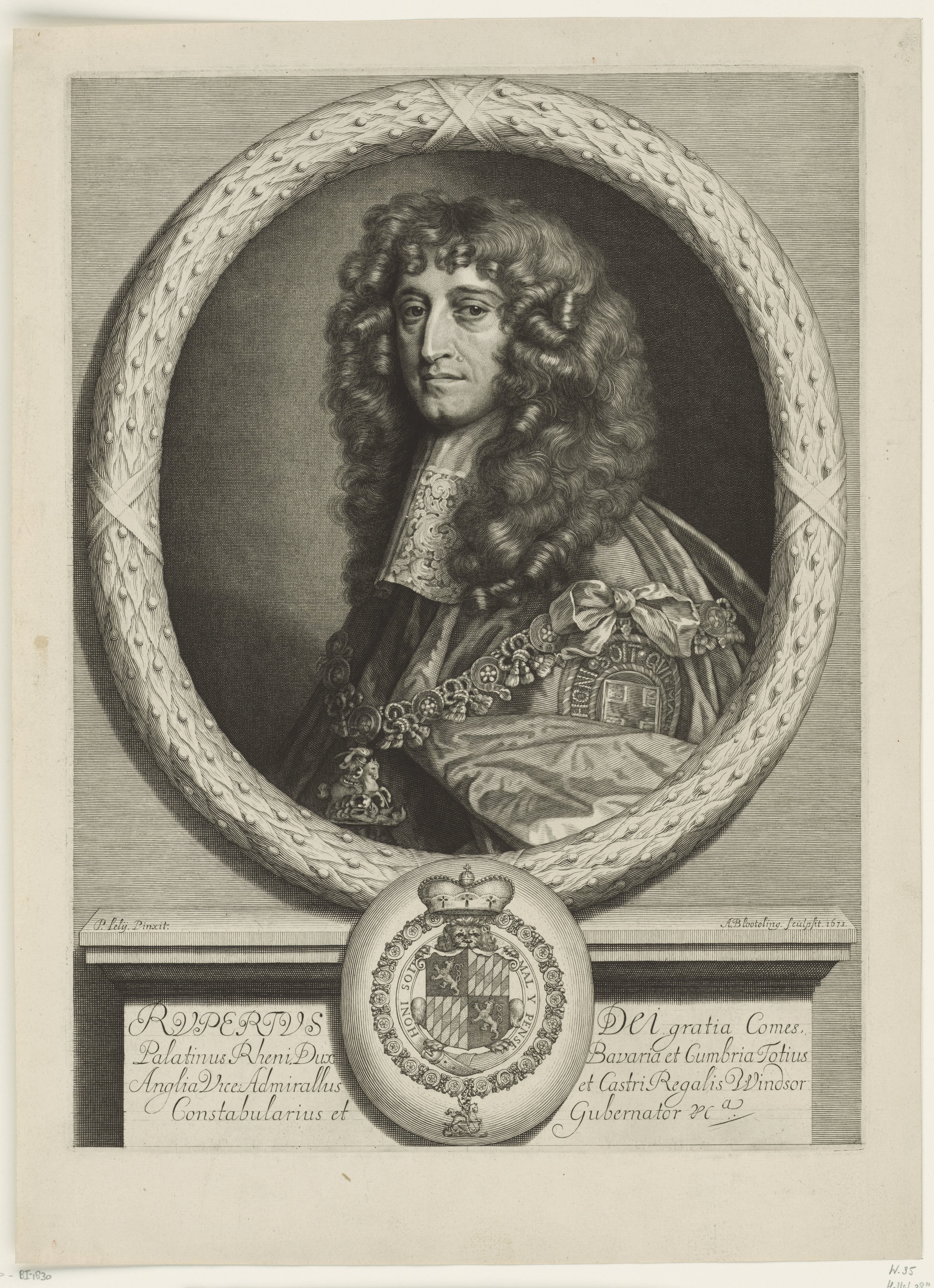 Portret van Rupert, prins van de Palts by Abraham Bloteling