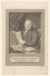 Portret van Samuel Lobegott Apitzsch