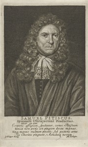 Portret van Samuel Pitiscus op 70-jarige leeftijd