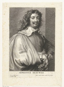Portret van schilder Adriaen Brouwer